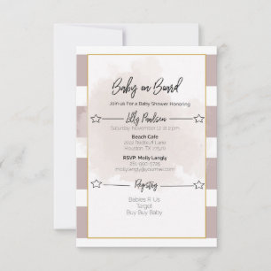 Striped Baby Shower Invite