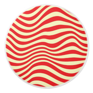 Striped background ceramic knob