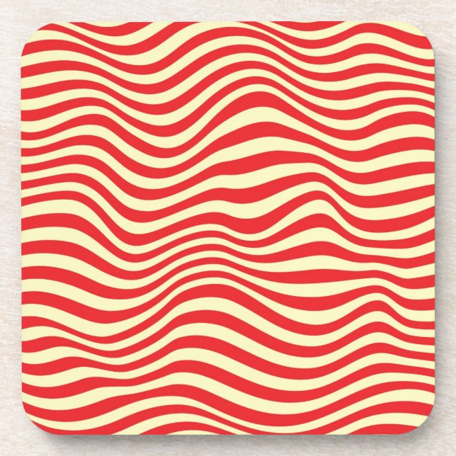 Striped background coaster (Front)