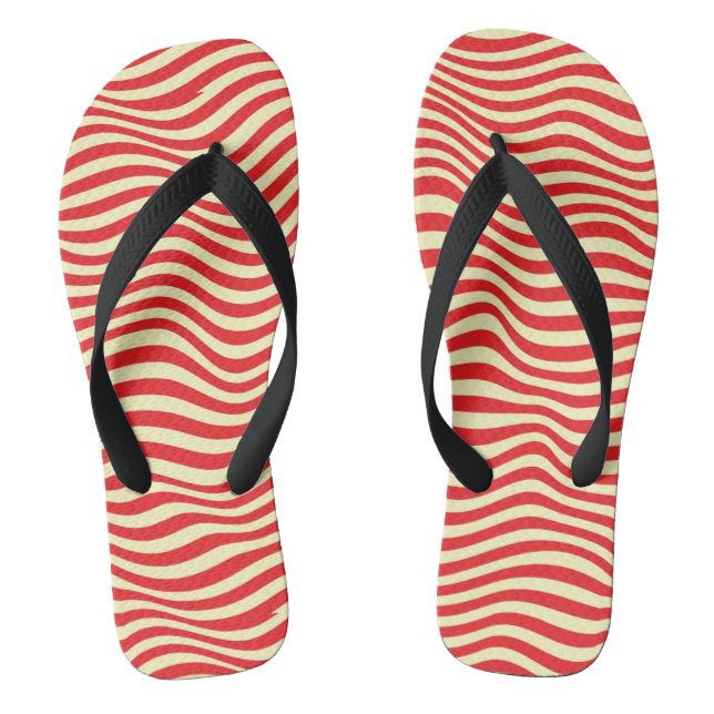 Striped background jandals (Footbed)