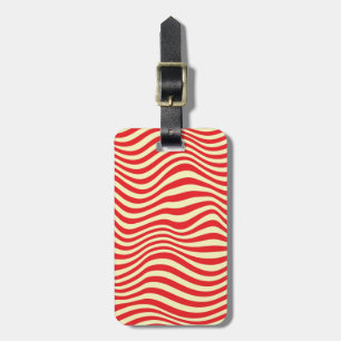 Striped background luggage tag