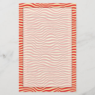 Striped background stationery