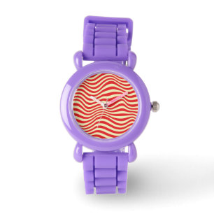 Striped background watch