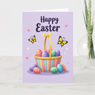 Striped Basket Celebration Card