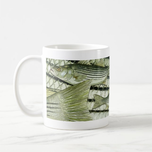 Striped Bass Graphic Coffee Mug (Left)