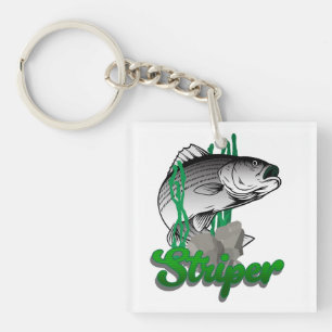 Striped Bass The Fresh Water King Of Fighters Key Ring