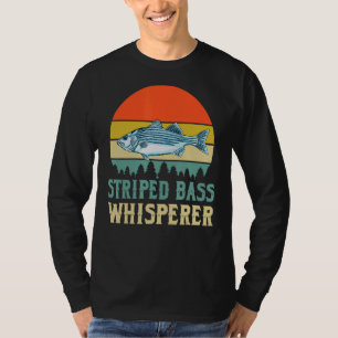 Striped Bass Whisperer Apparel Fishing Saltwater F T-Shirt