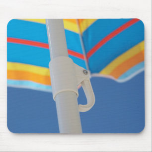 Striped Beach Umbrella Mouse Pad