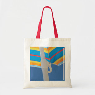 Striped Beach Umbrella Tote Bag