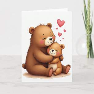 Striped Bears Affectionate Card