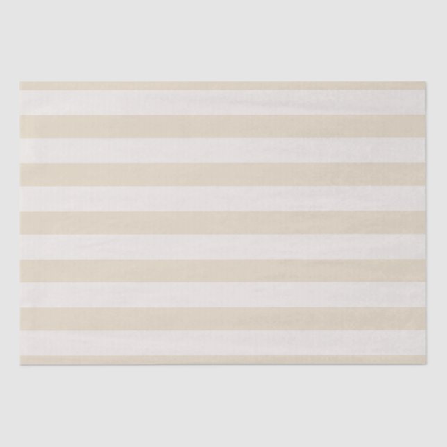 Striped Beige Ivory Tissue Paper (Front)
