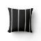 Striped Black and White > Square Throw Pillow