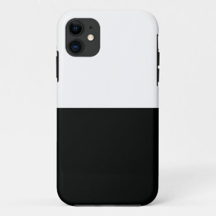 Striped (Black & White   Horizontal) Customisable iPhone 11 Case