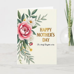 Striped Blossom Daughter In Law Card