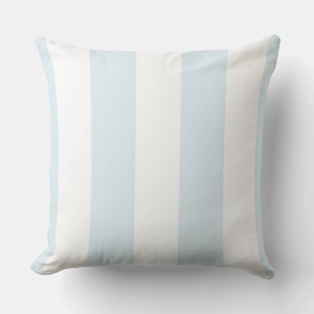 Striped Blue and White Indoor Cushion (Front)