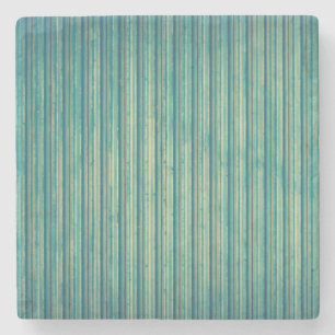 Striped Blue Lines Stone Coaster