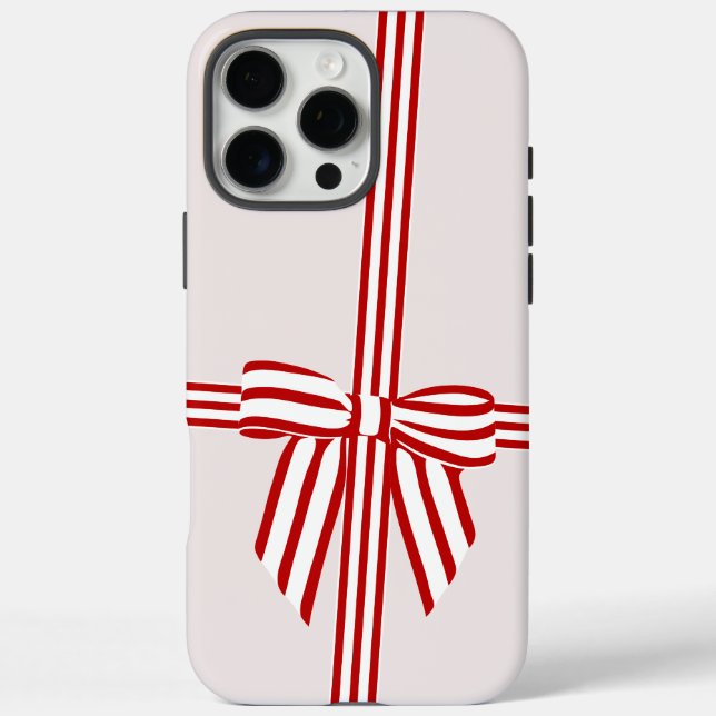 Striped Bow iPhone Case (Back)