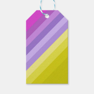 Striped, bright gift tags