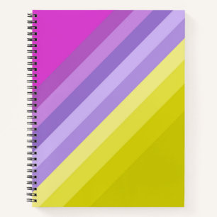 Striped, bright notebook