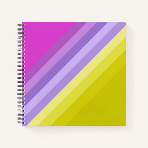 Striped, bright notebook