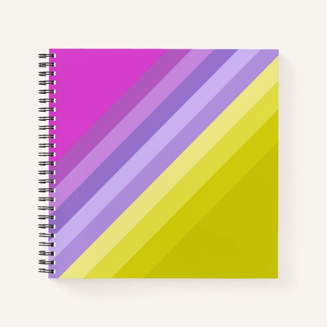 Striped, bright notebook (Front)