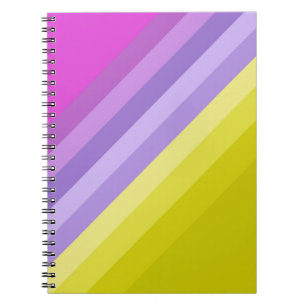 Striped, bright notebook