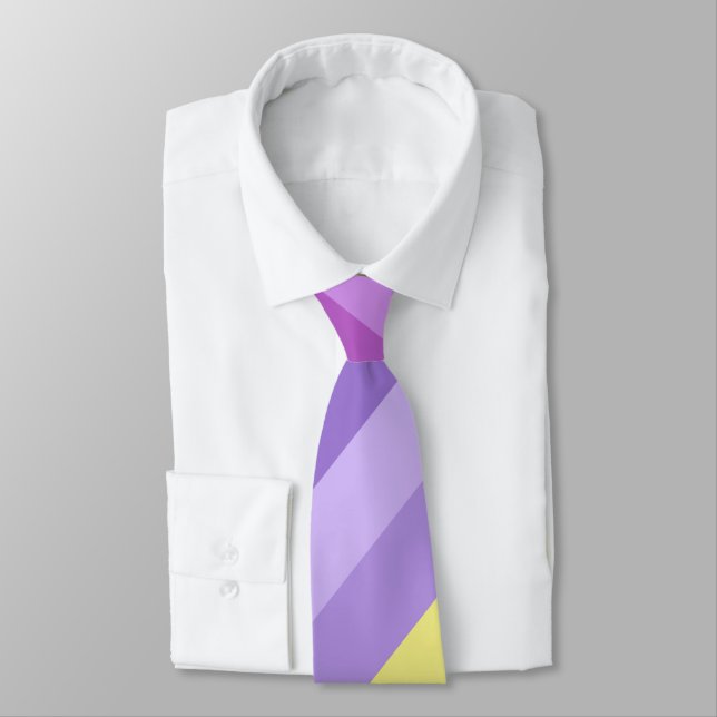 Striped, bright , rainbow tie (Tied)