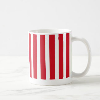 striped  bright red, lava, mug