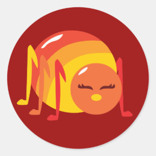 Striped Bug Classic Round Sticker