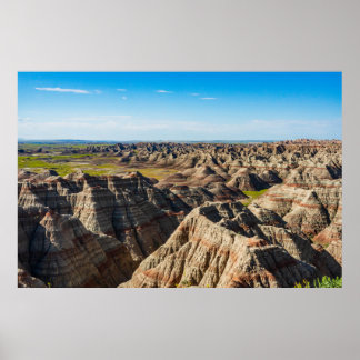 Striped Buttes and Vast Vallleys Poster