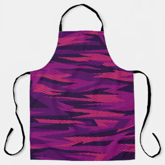 Striped Camouflage: Abstract Geometric Pattern Apron