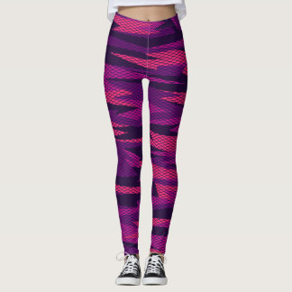 Striped Camouflage: Abstract Geometric Pattern Leggings