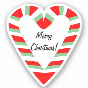 Striped Candy Cane Heart