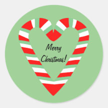 Striped Candy Cane Heart