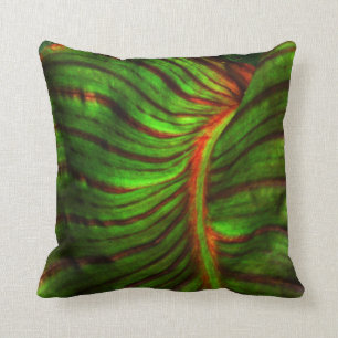 Striped Canna Leaf Accent Pillow