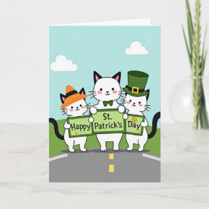 Striped Cats Holiday Card