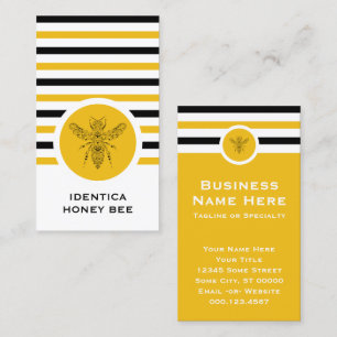 Striped Chic HONEY BEE Business Card
