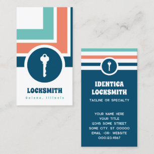 Striped Chic Locksmith Business Card