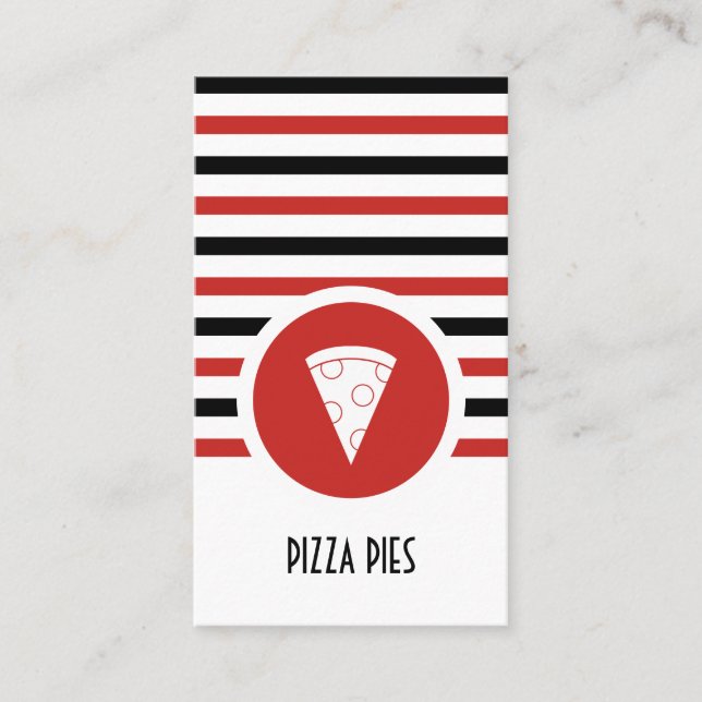 Striped Chic Pizza Slices Loyalty Punch (Front)