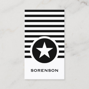 Striped Chic Star Business Card