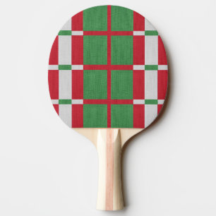 Striped Christmas Ping Pong Paddle