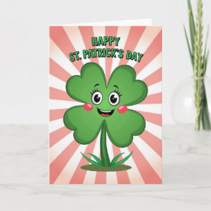Striped Clover Happy Day Card