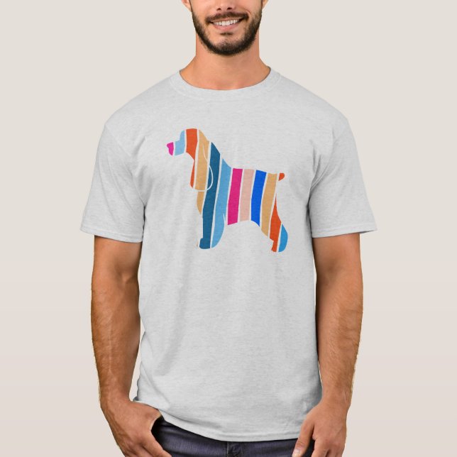 Striped Cocker Spaniel Dog T-Shirt (Front)