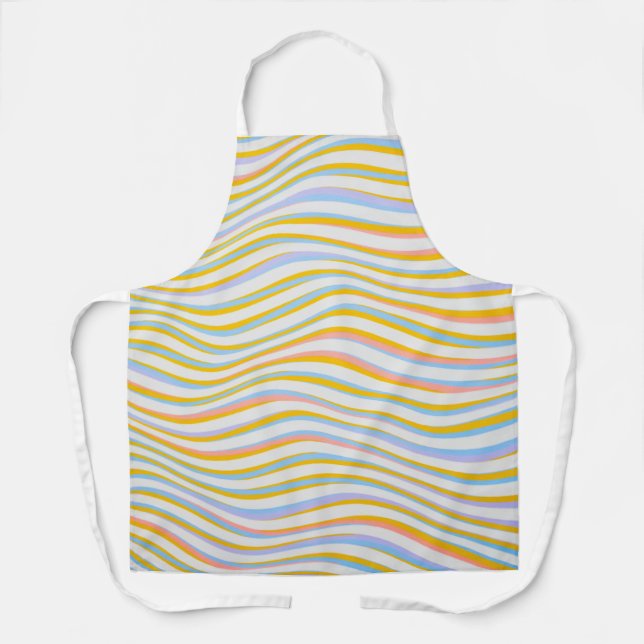 Striped Coloured Abstract    Apron (Front)