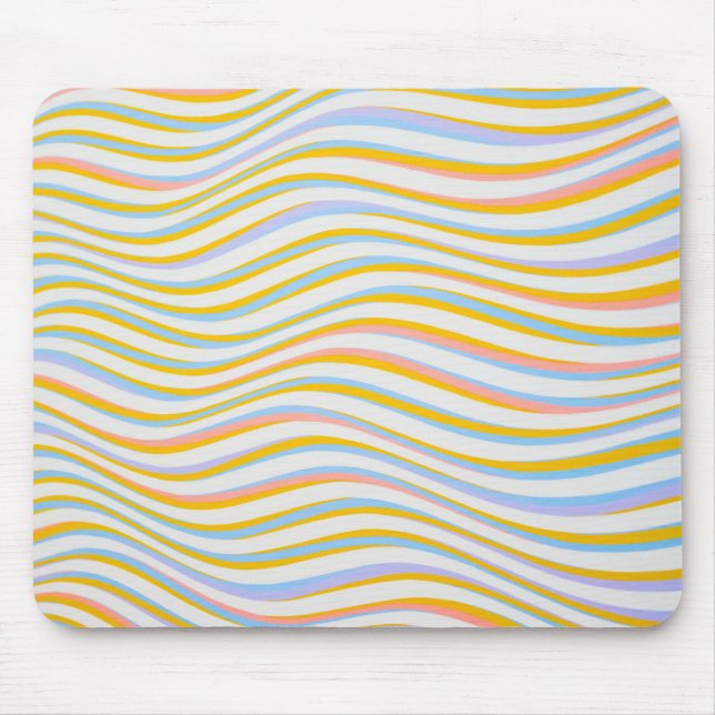 Striped Coloured Abstract   Mouse Pad (Front)