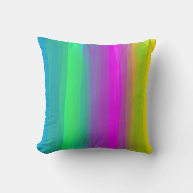 Striped colours design  cushion (Front)