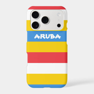 Striped Colours of Aruba Flag