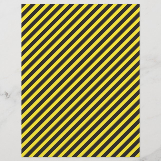 Striped Construction - Yellow & Black Diagonal (Front)