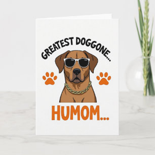 Striped Cool Dog Humom Card
