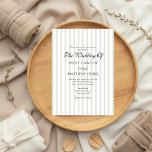 Striped Country Club Style Sage Wedding Invitation<br><div class="desc">Elevate your celebration with our Country Club–inspired Wedding Invitation, where timeless design meets refined elegance. This invitation blends the sophistication of a classic country club aesthetic with a fresh modern touch, making it the perfect choice for couples seeking understated luxury. The front features your names and wedding details in a...</div>